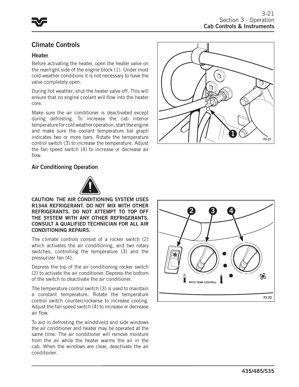 Climate controls | Buhler 535 User Manual | Page 50 / 249