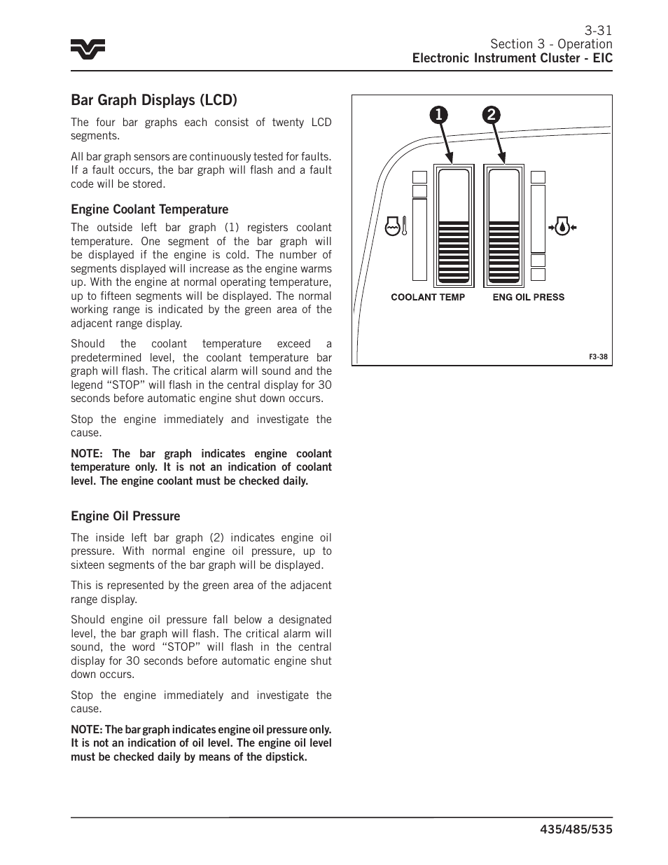 Bar graph displays (lcd) | Buhler 535 User Manual | Page 60 / 249