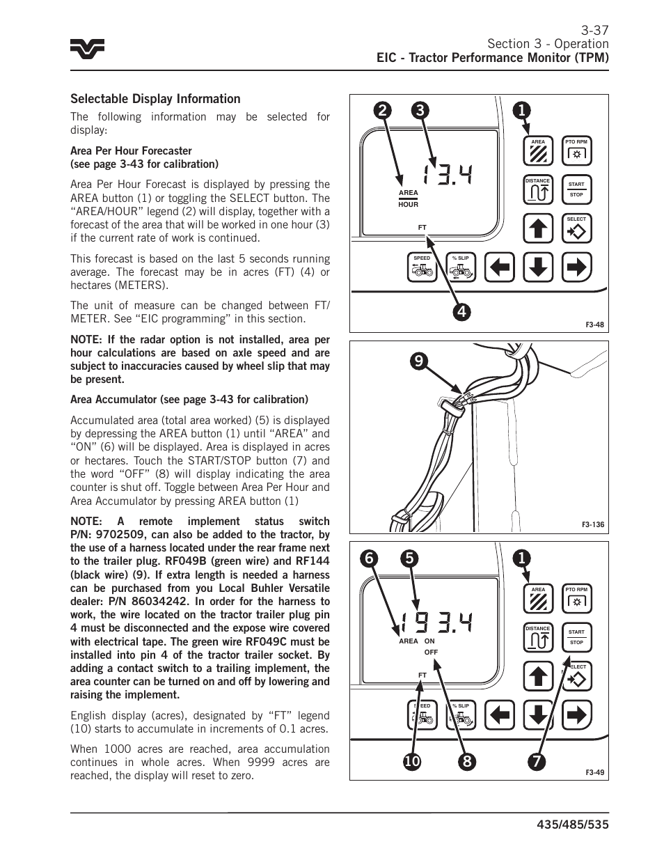 Selectable display information | Buhler 535 User Manual | Page 66 / 249