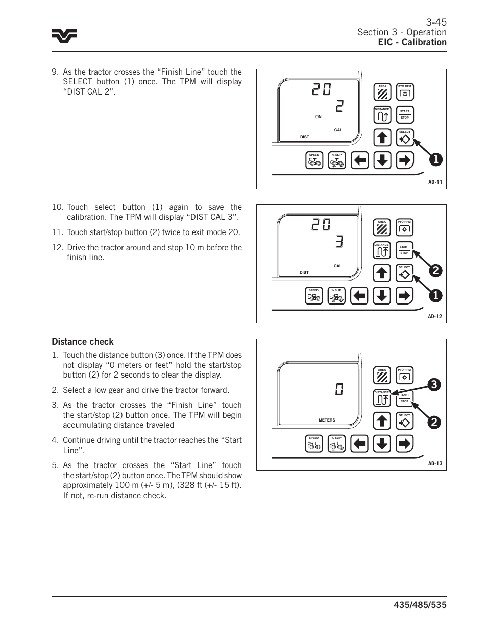 Distance check | Buhler 535 User Manual | Page 74 / 249