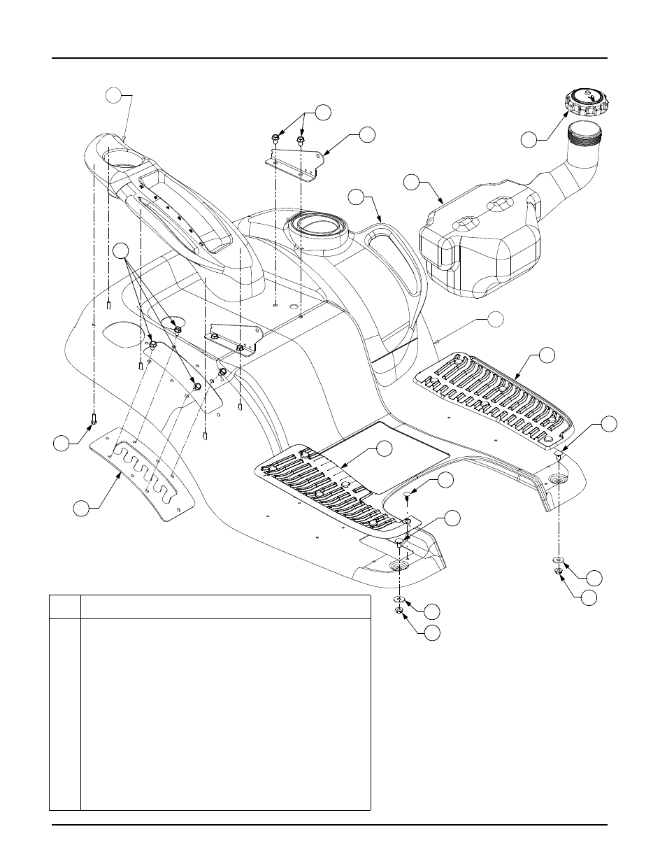 Fender & fuel tank | Cub Cadet 1525 User Manual | Page 10 / 39