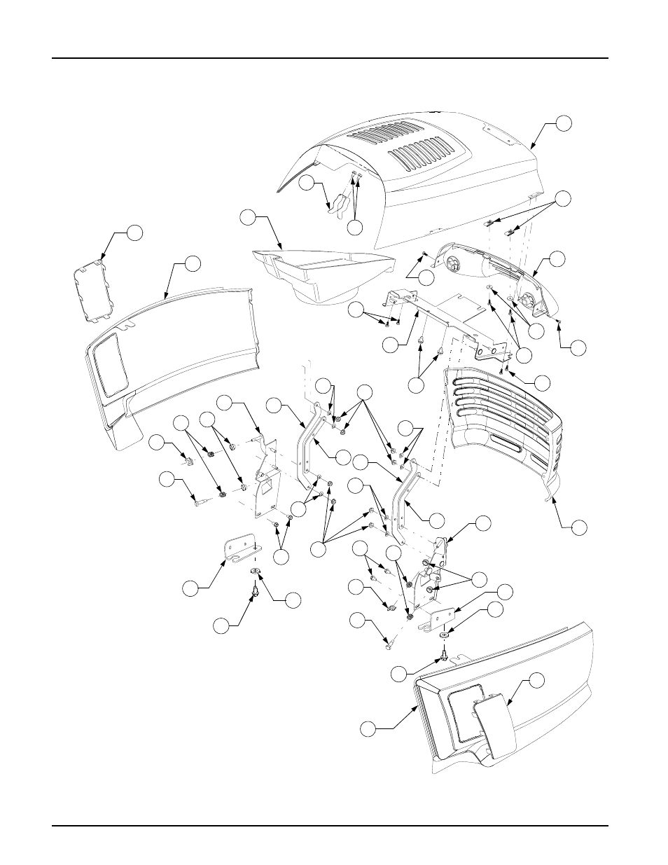 Hood & grille | Cub Cadet 1525 User Manual | Page 18 / 39