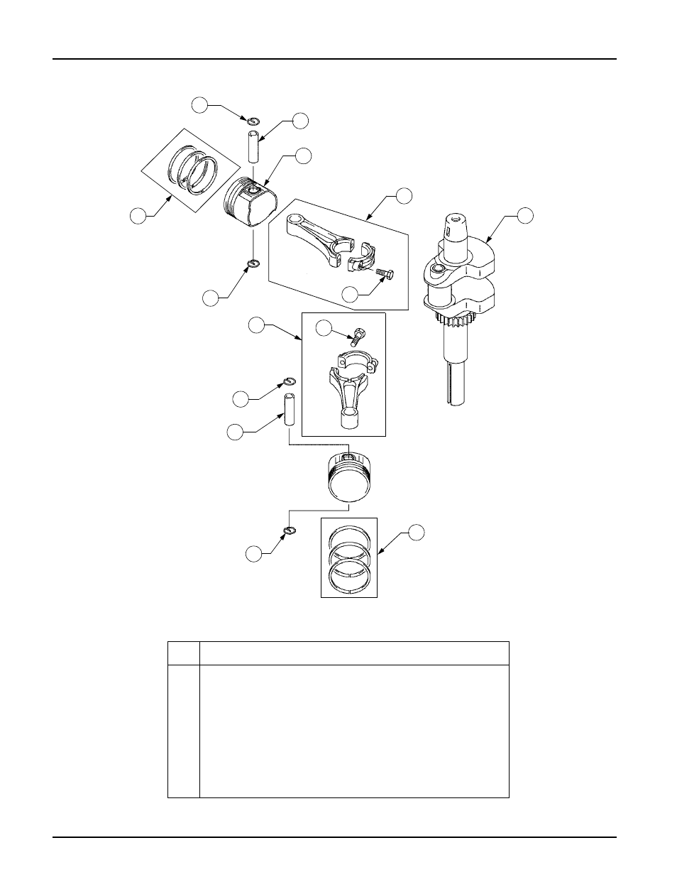 Piston/crankshaft | Cub Cadet 1525 User Manual | Page 30 / 39