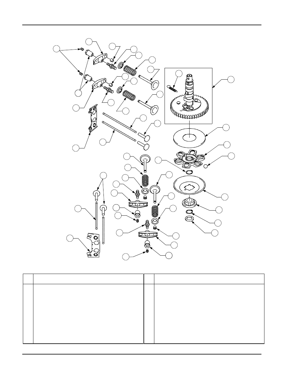 Valve/camshaft | Cub Cadet 1525 User Manual | Page 31 / 39