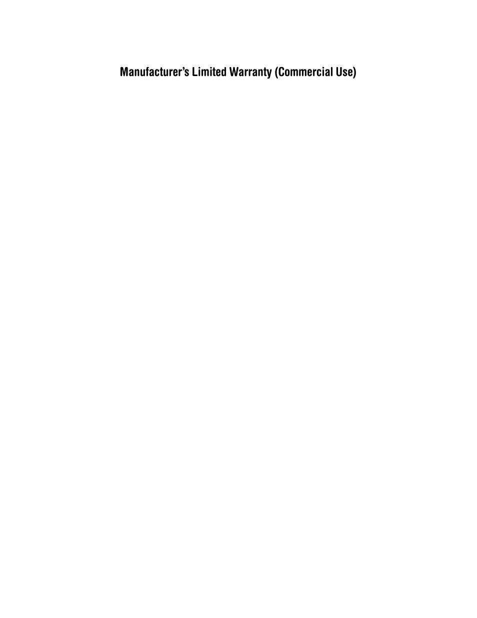 Cub cadet llc, Manufacturer’s limited warranty (commercial use) | Cub Cadet 1222 User Manual | Page 27 / 28