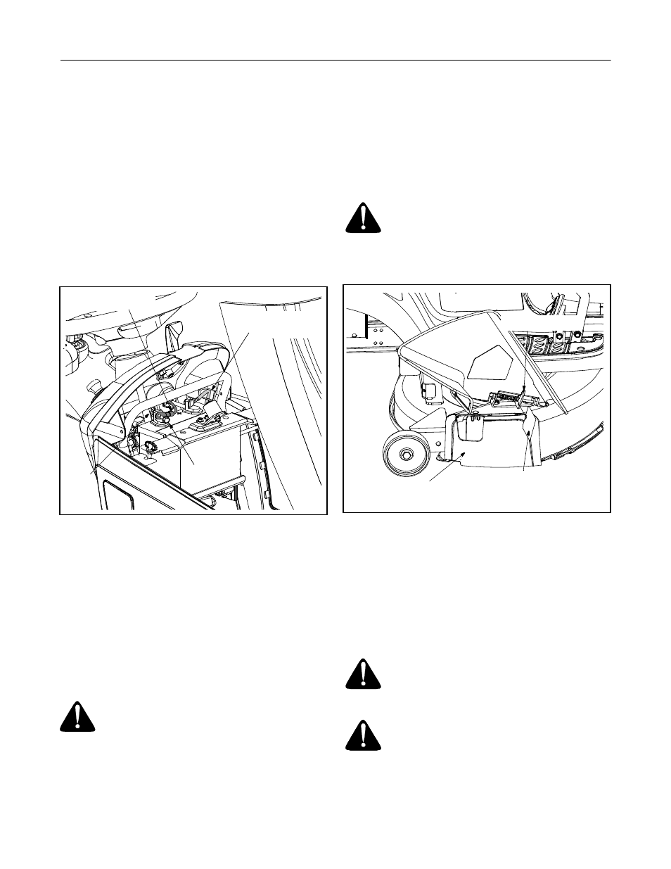 Attaching the battery cables, Gas and oil fill-up, Shipping brace removal | Cub Cadet 1527 User Manual | Page 8 / 36