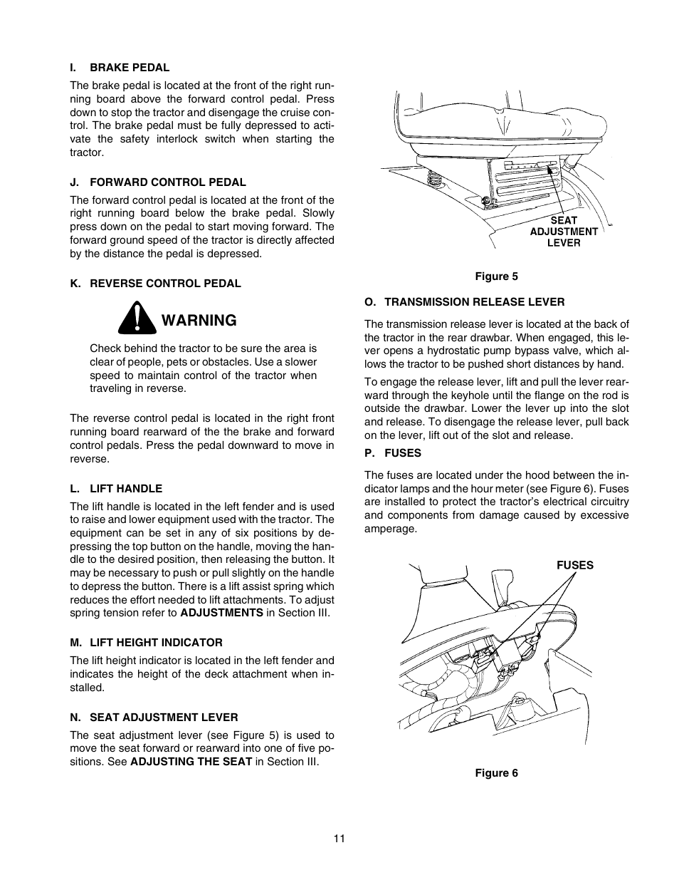 Warning | Cub Cadet 2518-44 User Manual | Page 11 / 60