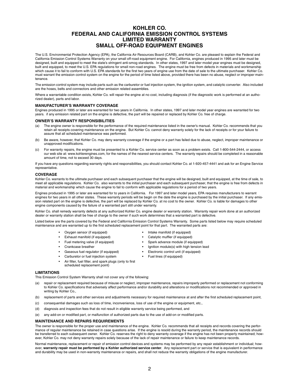 Cub Cadet 2518-44 User Manual | Page 2 / 60