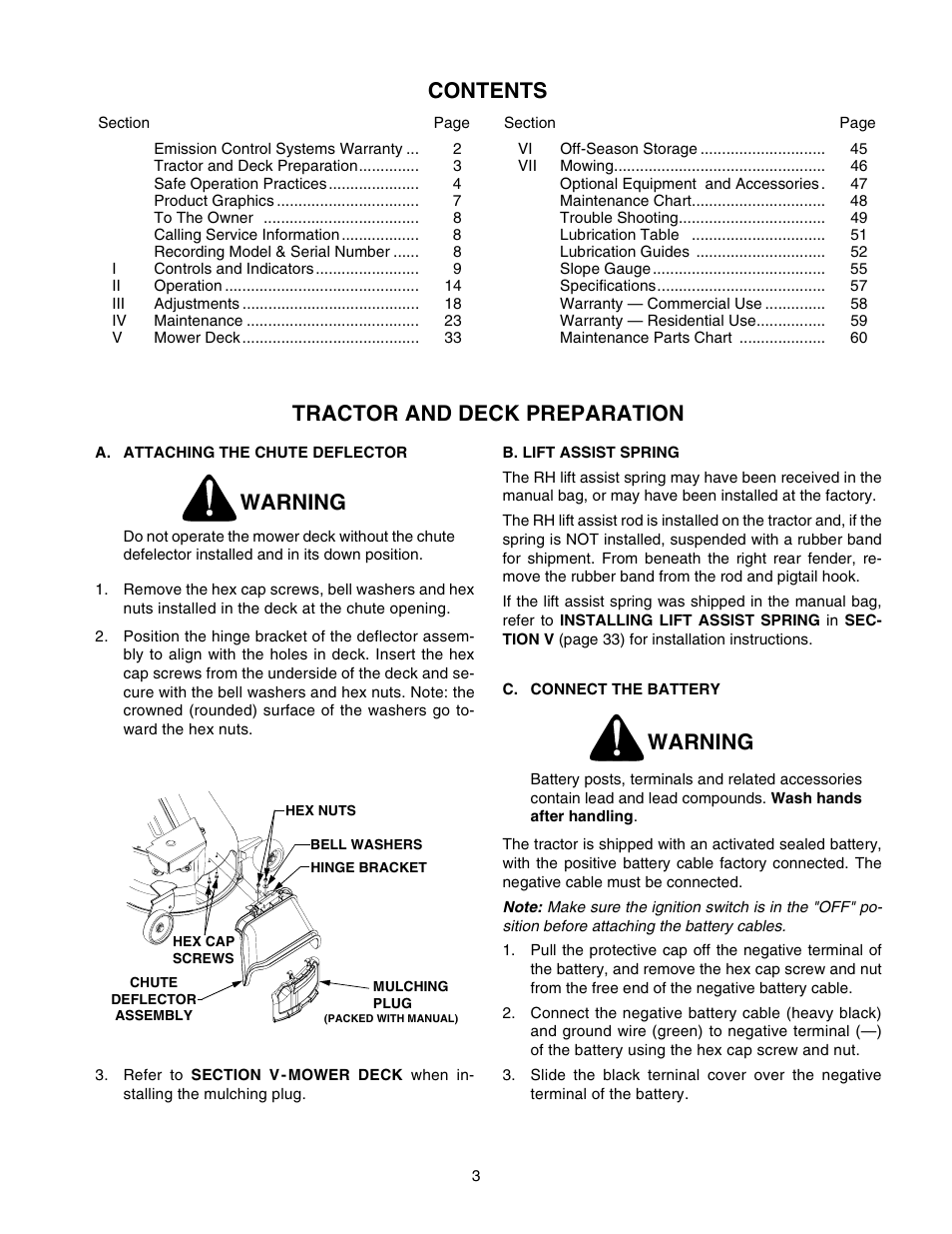 Cub Cadet 2518-44 User Manual | Page 3 / 60