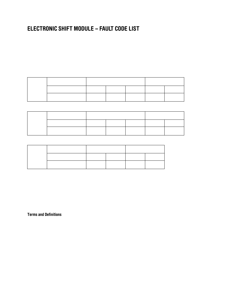 Electronic shift module – fault code list | Cub Cadet 430d User Manual | Page 19 / 24