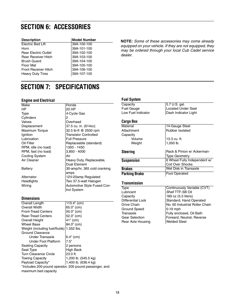 Cub Cadet 640 User Manual | Page 18 / 20