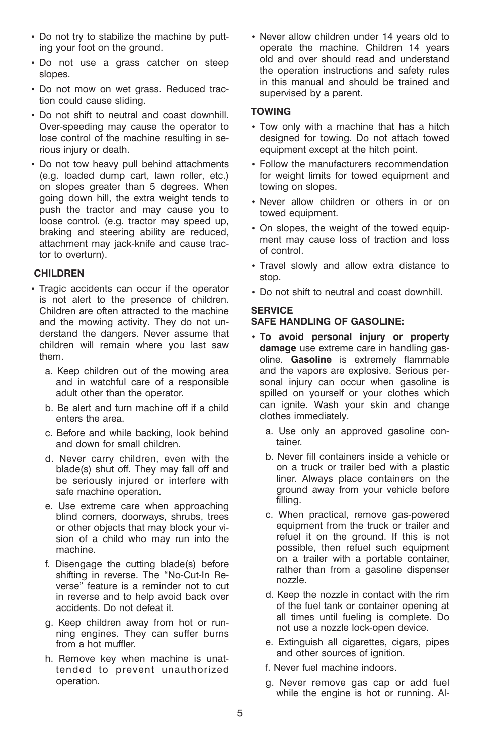 Cub Cadet C-155G User Manual | Page 5 / 28