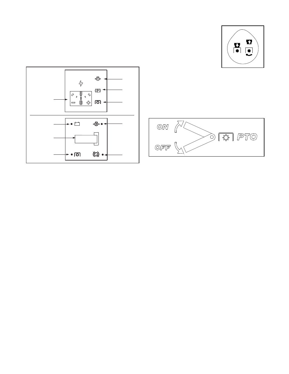 Systems indicator monitor / hour meter, Electric pto (power take-off) knob, Pto (power take-off) lever | Seat adjustment lever, Deck lift lever | Cub Cadet CLT-160 User Manual | Page 13 / 29
