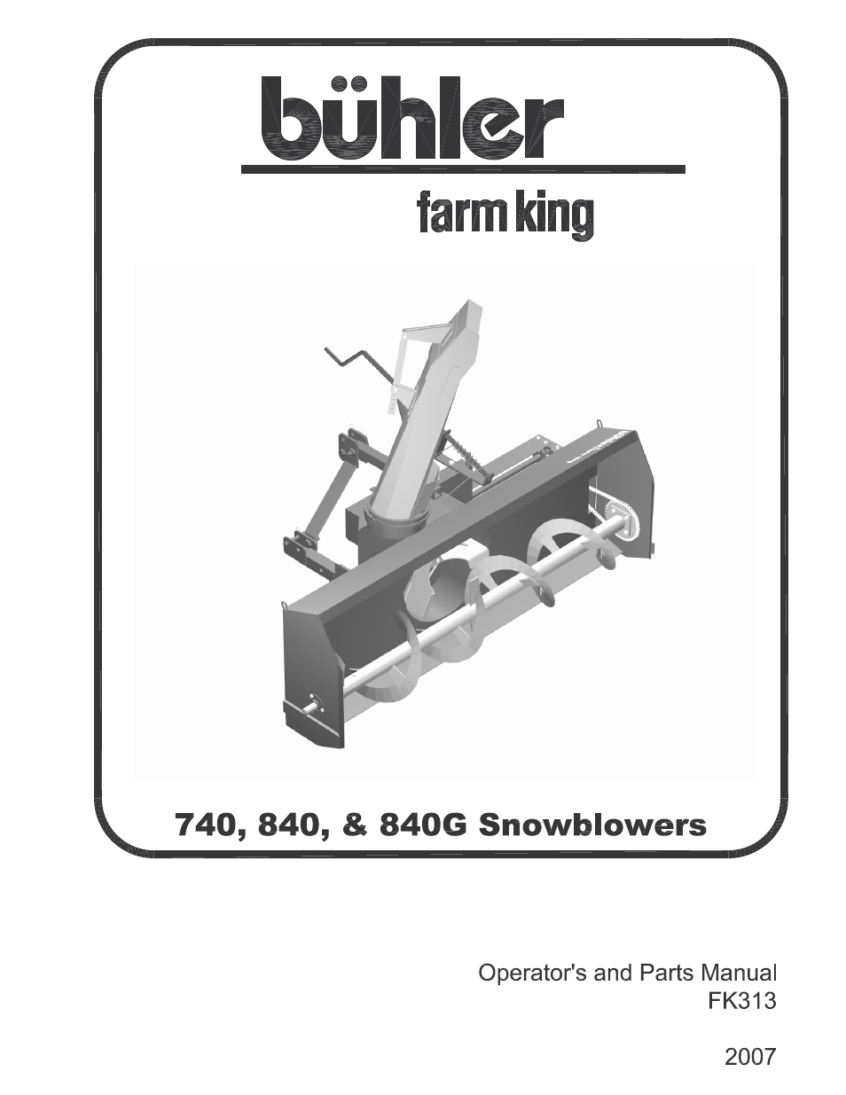 Buhler Farm king FK313 User Manual | 28 pages