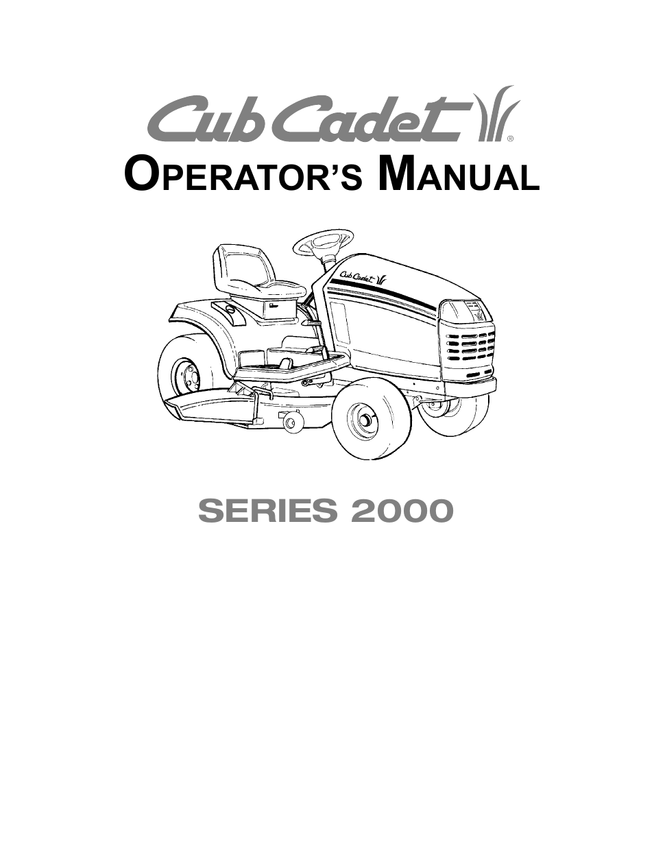 Cub Cadet GT-2186-44 User Manual | 60 pages