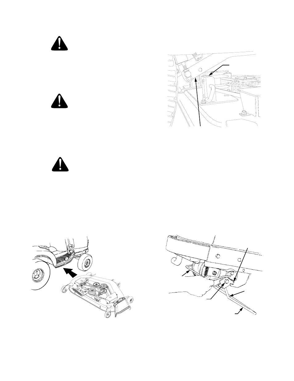 Warning, Caution | Cub Cadet GT-2186-44 User Manual | Page 39 / 60