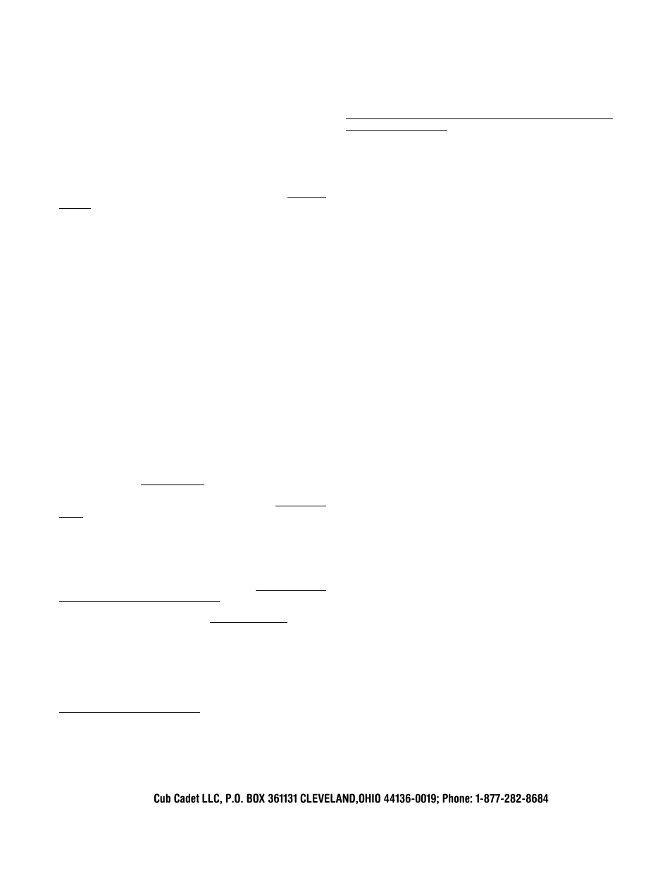 Cub Cadet GT-2186-44 User Manual | Page 59 / 60