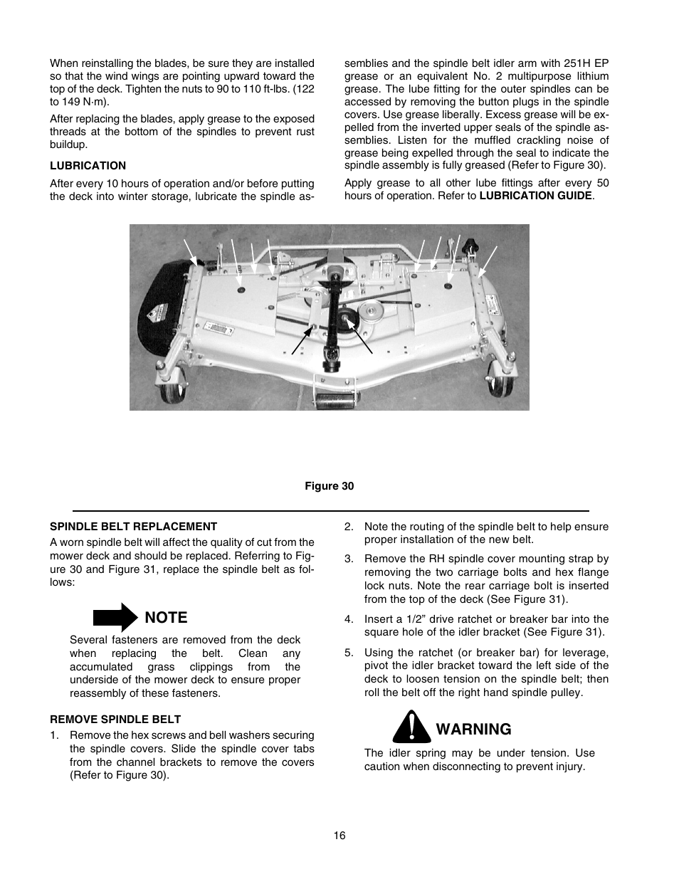 Warning | Cub Cadet 190-295-100 User Manual | Page 16 / 20