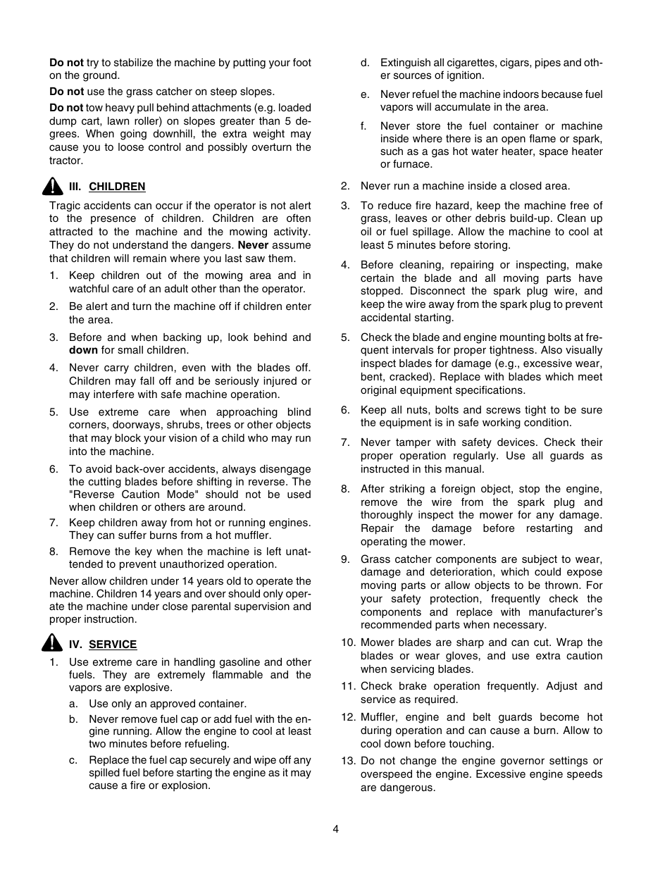 Cub Cadet 190-295-100 User Manual | Page 4 / 20