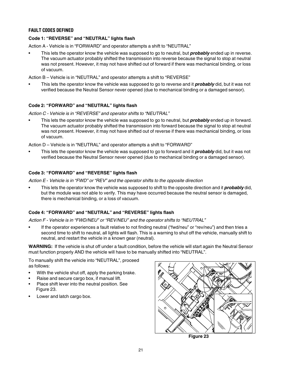 Fault codes defined | Cub Cadet 430d User Manual | Page 21 / 24