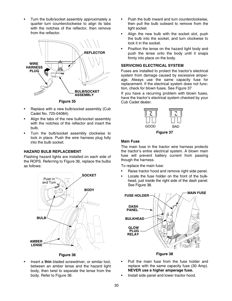 Cub Cadet 5234 User Manual | Page 30 / 48