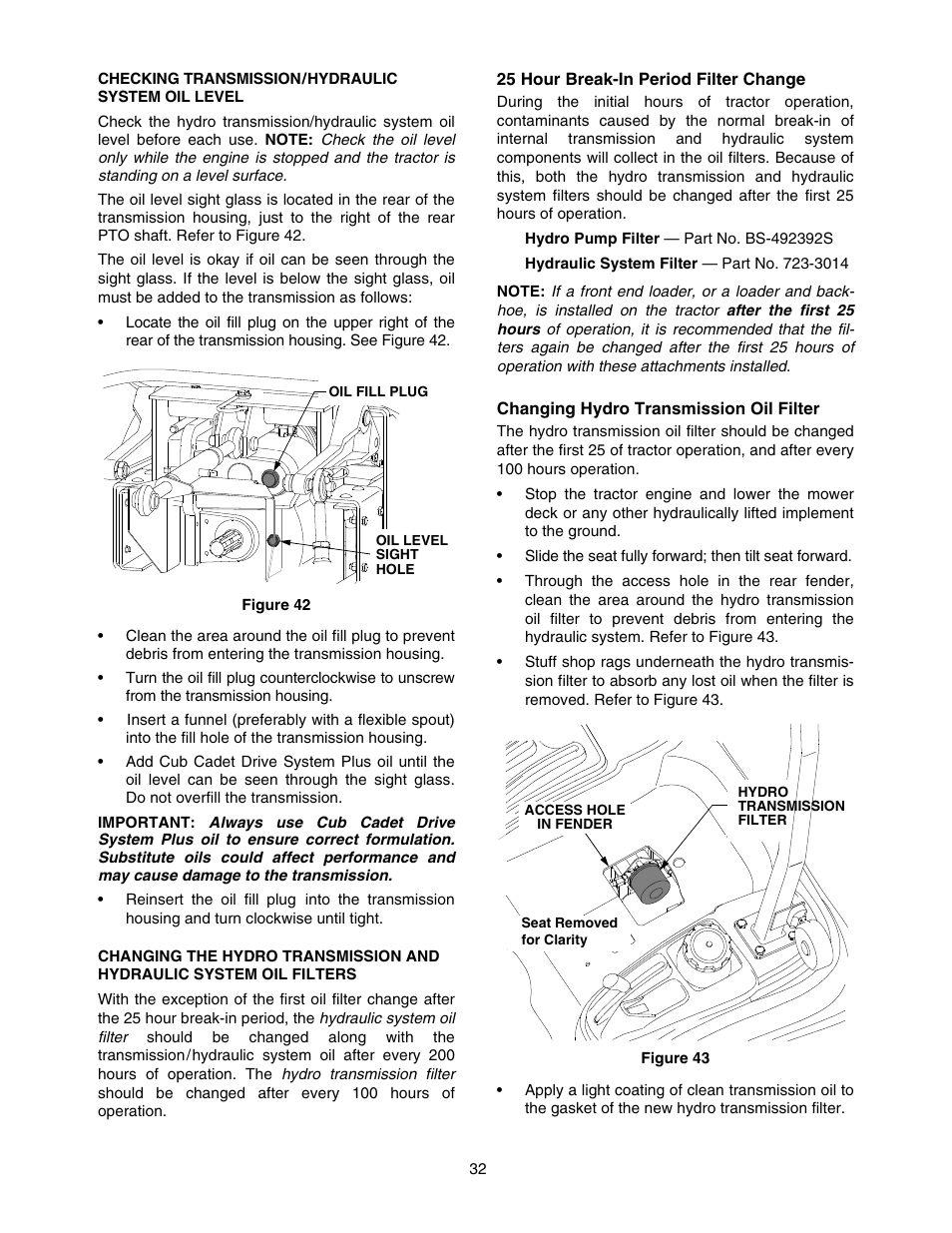 Cub Cadet 5234 User Manual | Page 32 / 48