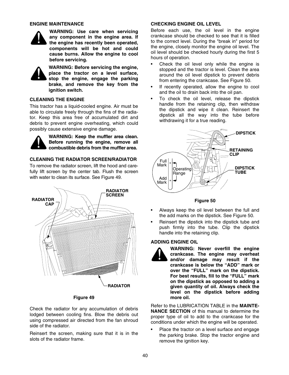 Cub Cadet 5234 User Manual | Page 40 / 48