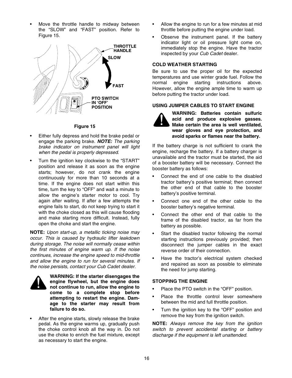 Cub Cadet 5252 User Manual | Page 16 / 48