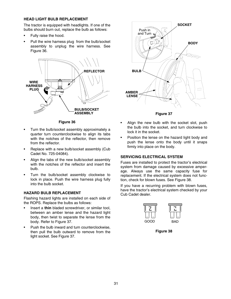 Cub Cadet 5252 User Manual | Page 31 / 48