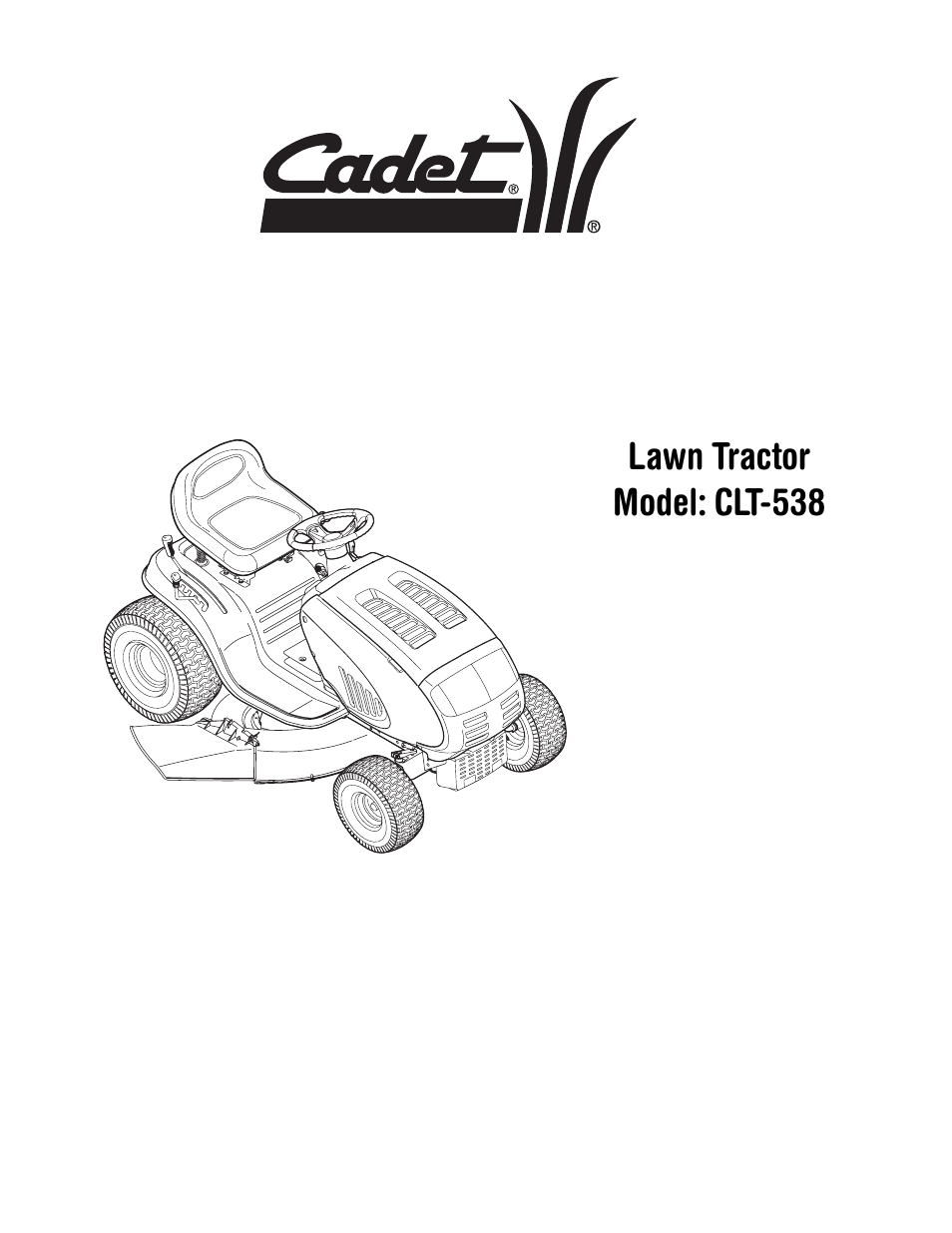 Cub Cadet CLT-538 User Manual | 25 pages