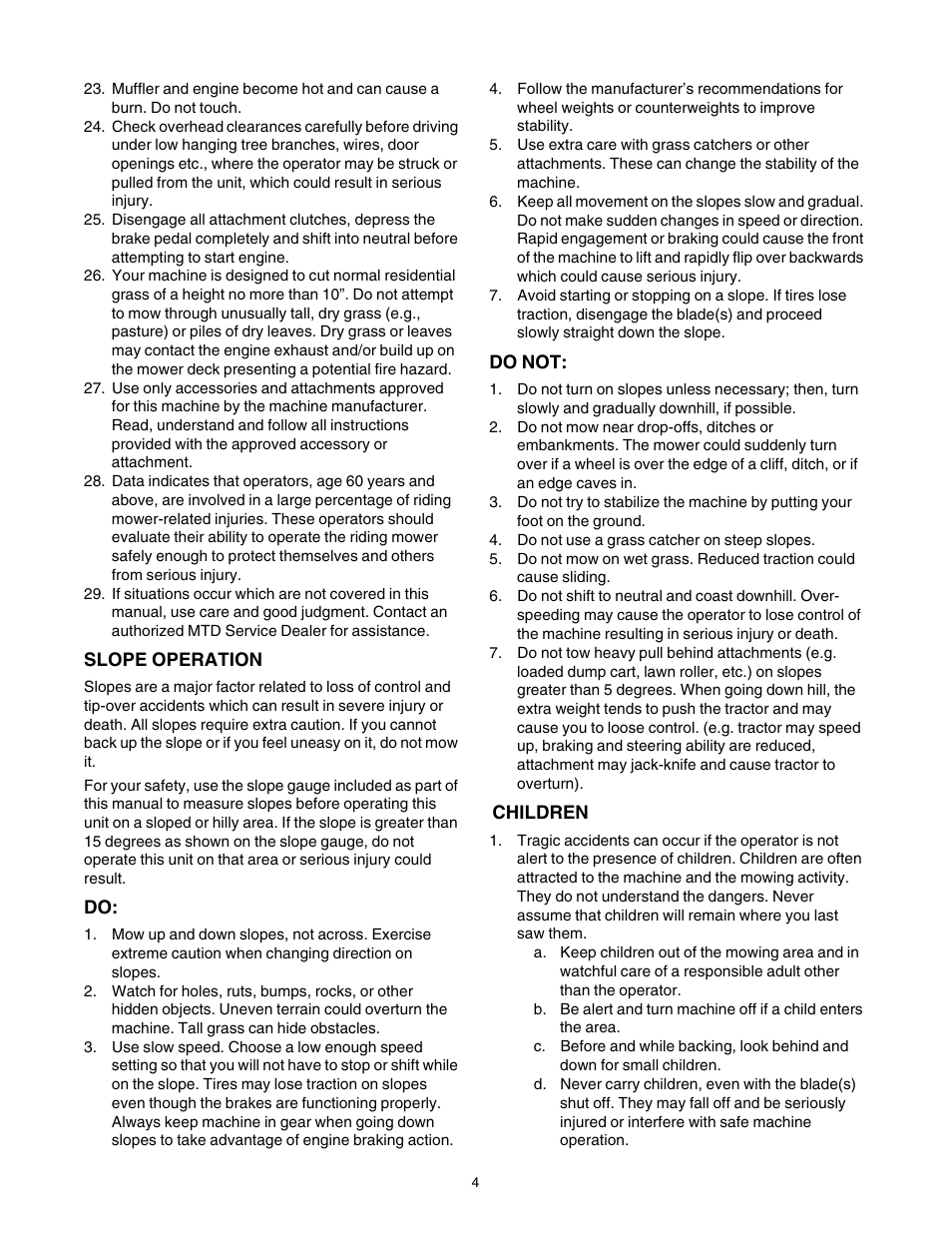 Cub Cadet CLT-538 User Manual | Page 4 / 25