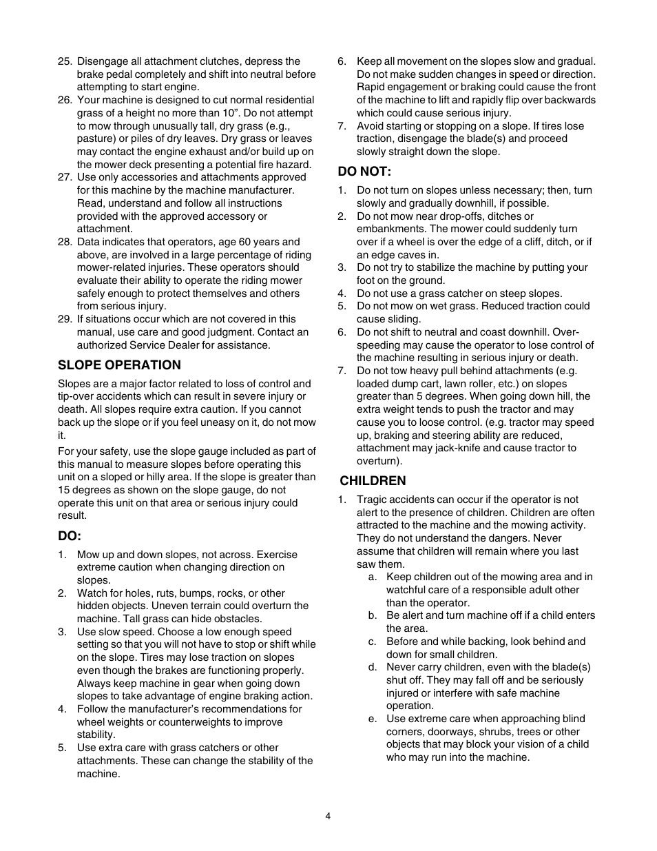 Cub Cadet CLT-542 User Manual | Page 4 / 27