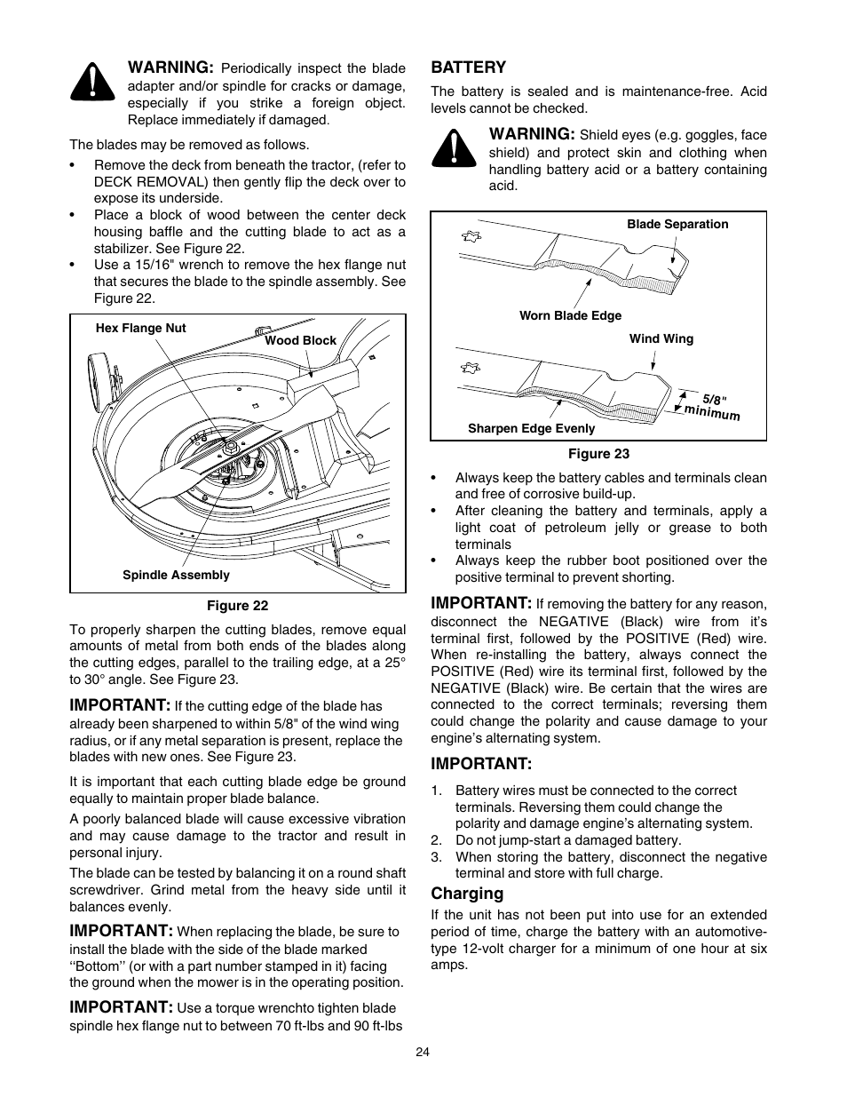 Figure 24, Figure 25 | Cub Cadet CLT-542H User Manual | Page 24 / 29
