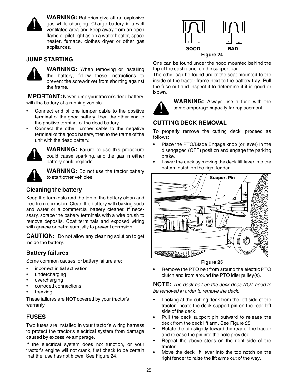 Figure 26, Figure 27 | Cub Cadet CLT-542H User Manual | Page 25 / 29