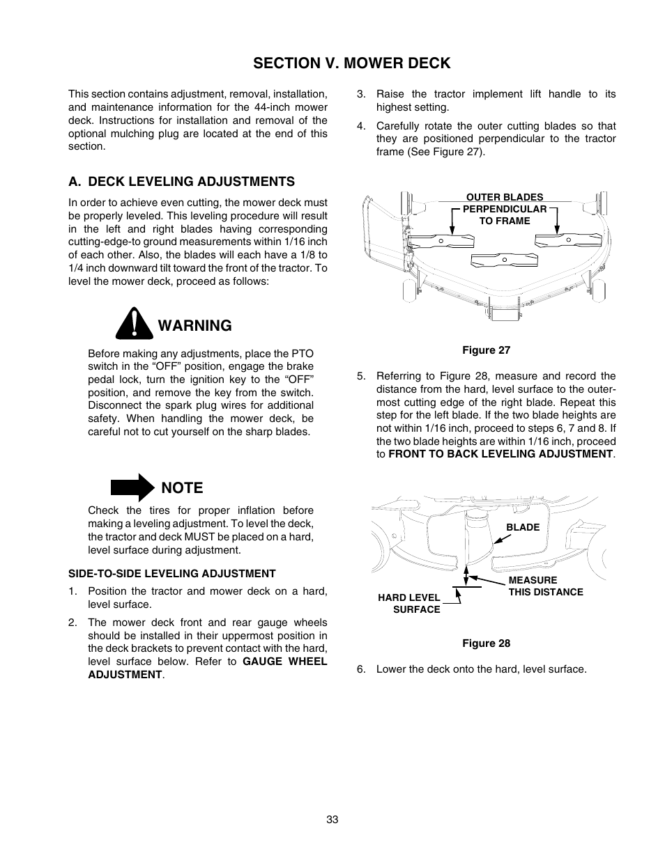 Warning | Cub Cadet GT-2544 User Manual | Page 33 / 60
