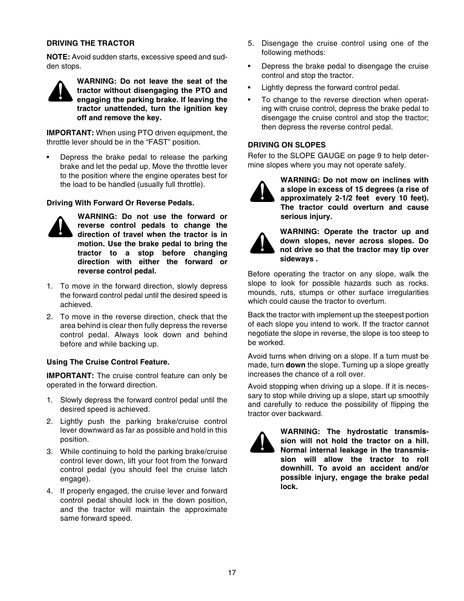 Cub Cadet GT-2544 User Manual | Page 17 / 56