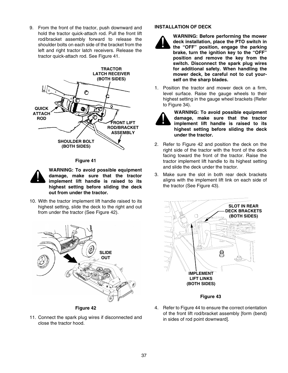 Cub Cadet GT-2544 User Manual | Page 37 / 56