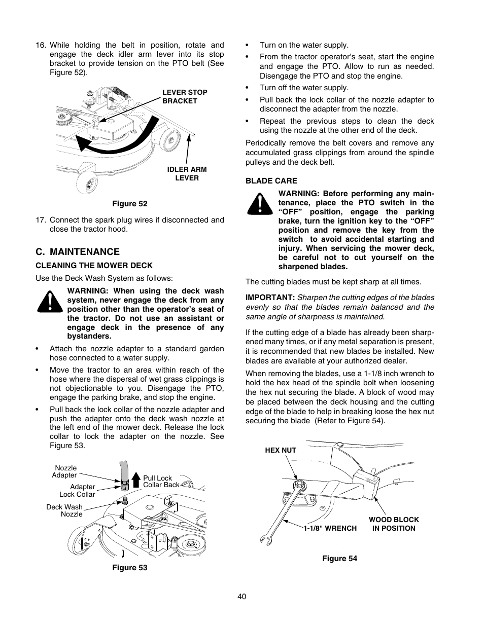 Cub Cadet GT-2544 User Manual | Page 40 / 56