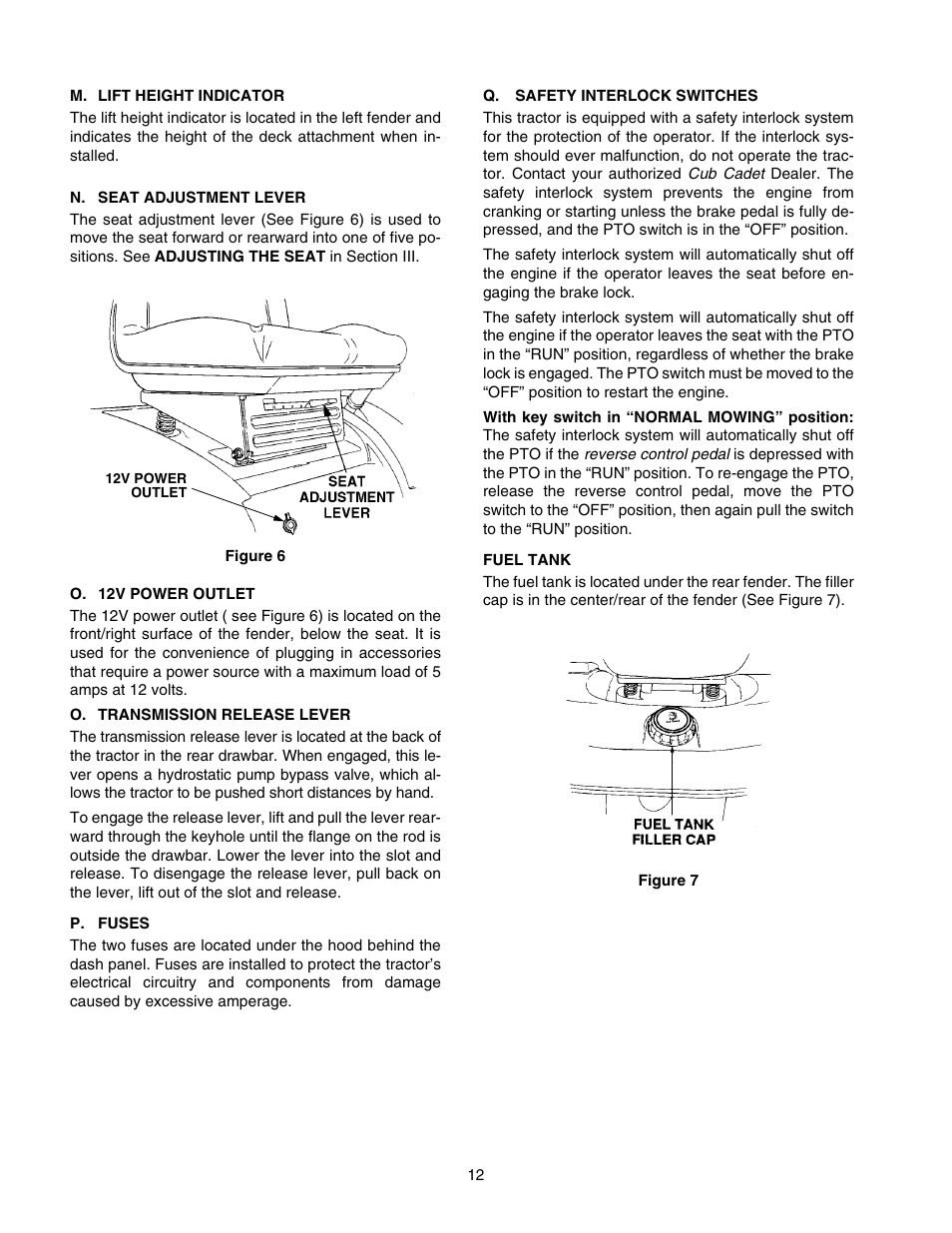 Cub Cadet GT-2550 User Manual | Page 12 / 60