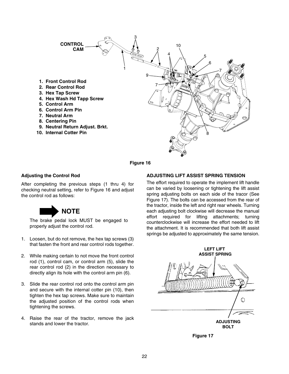Cub Cadet GT-2550 User Manual | Page 22 / 60