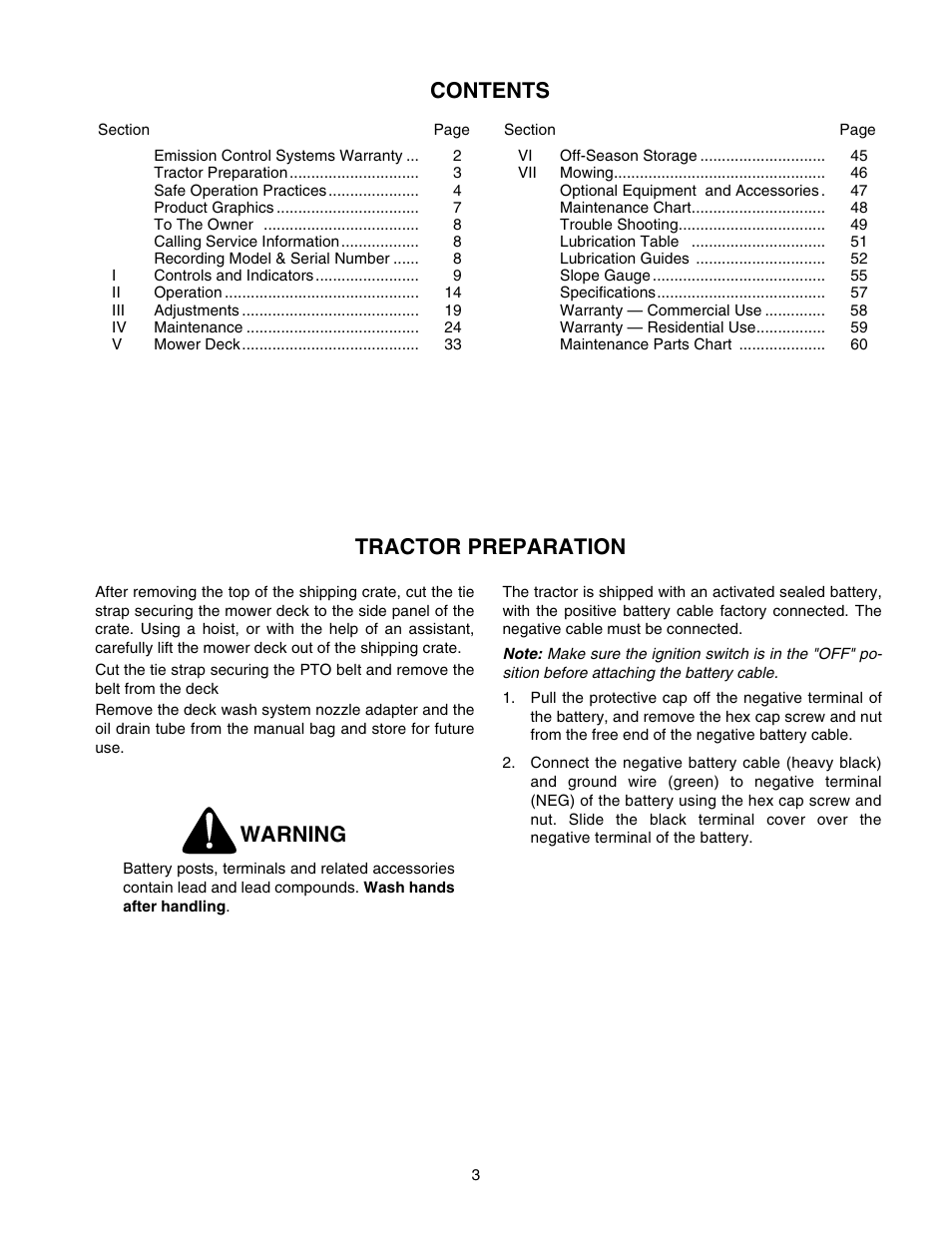 Cub Cadet GT-2550 User Manual | Page 3 / 60