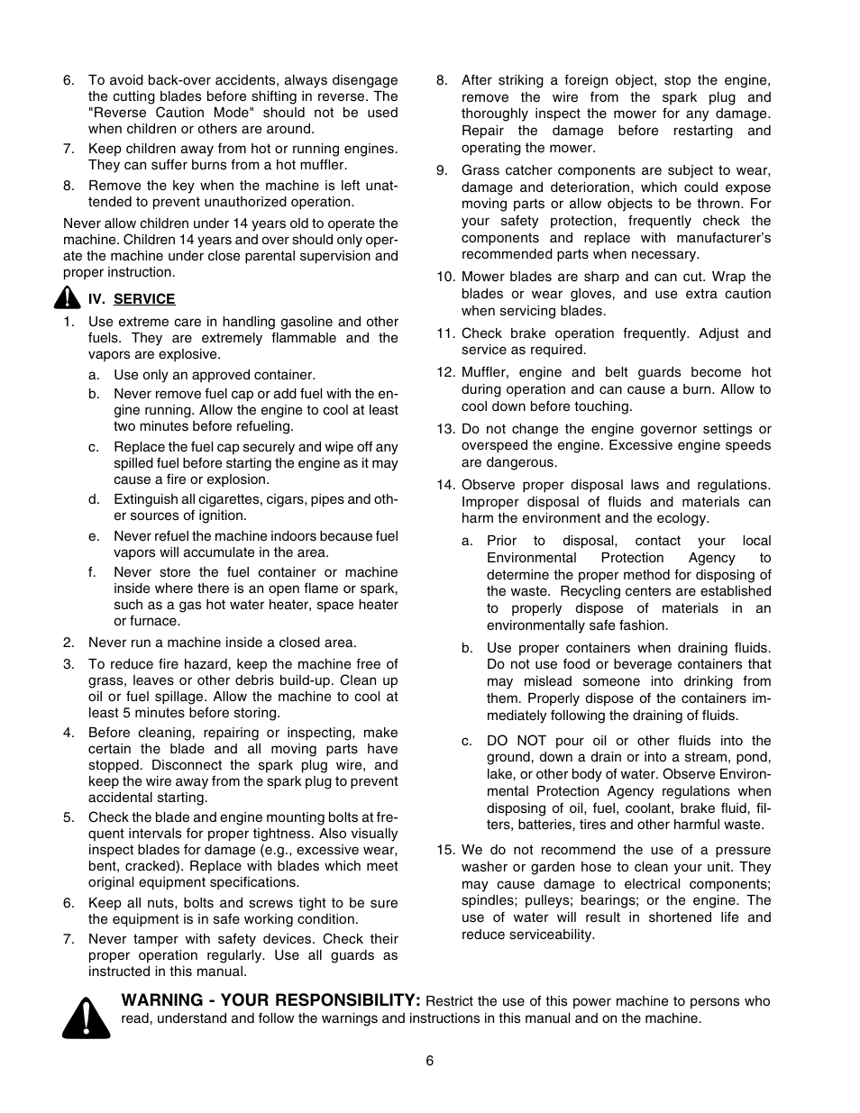 Cub Cadet GT-2550 User Manual | Page 6 / 60