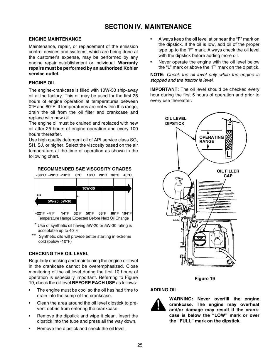 Cub Cadet GT-2550 User Manual | Page 25 / 56