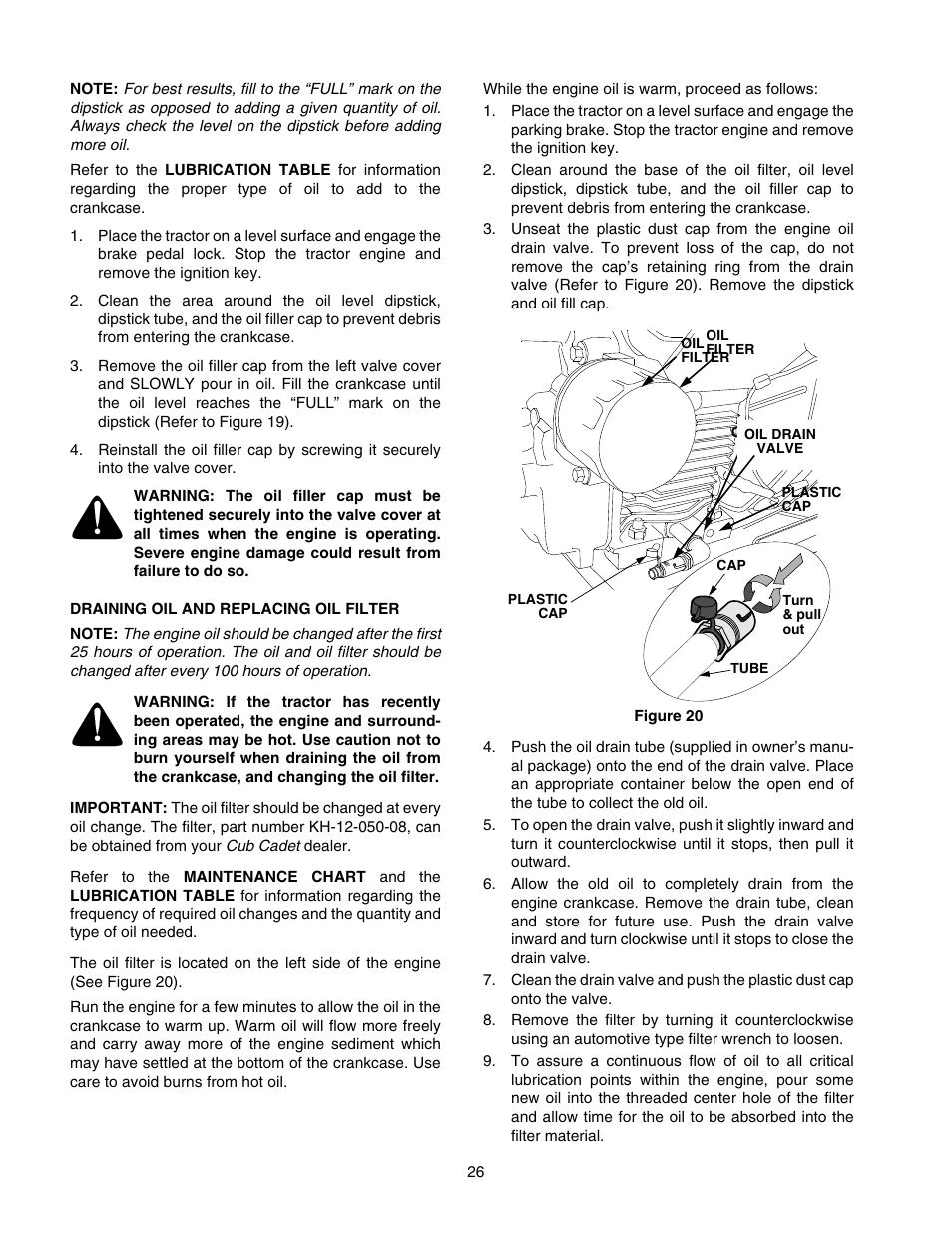 Cub Cadet GT-2550 User Manual | Page 26 / 56