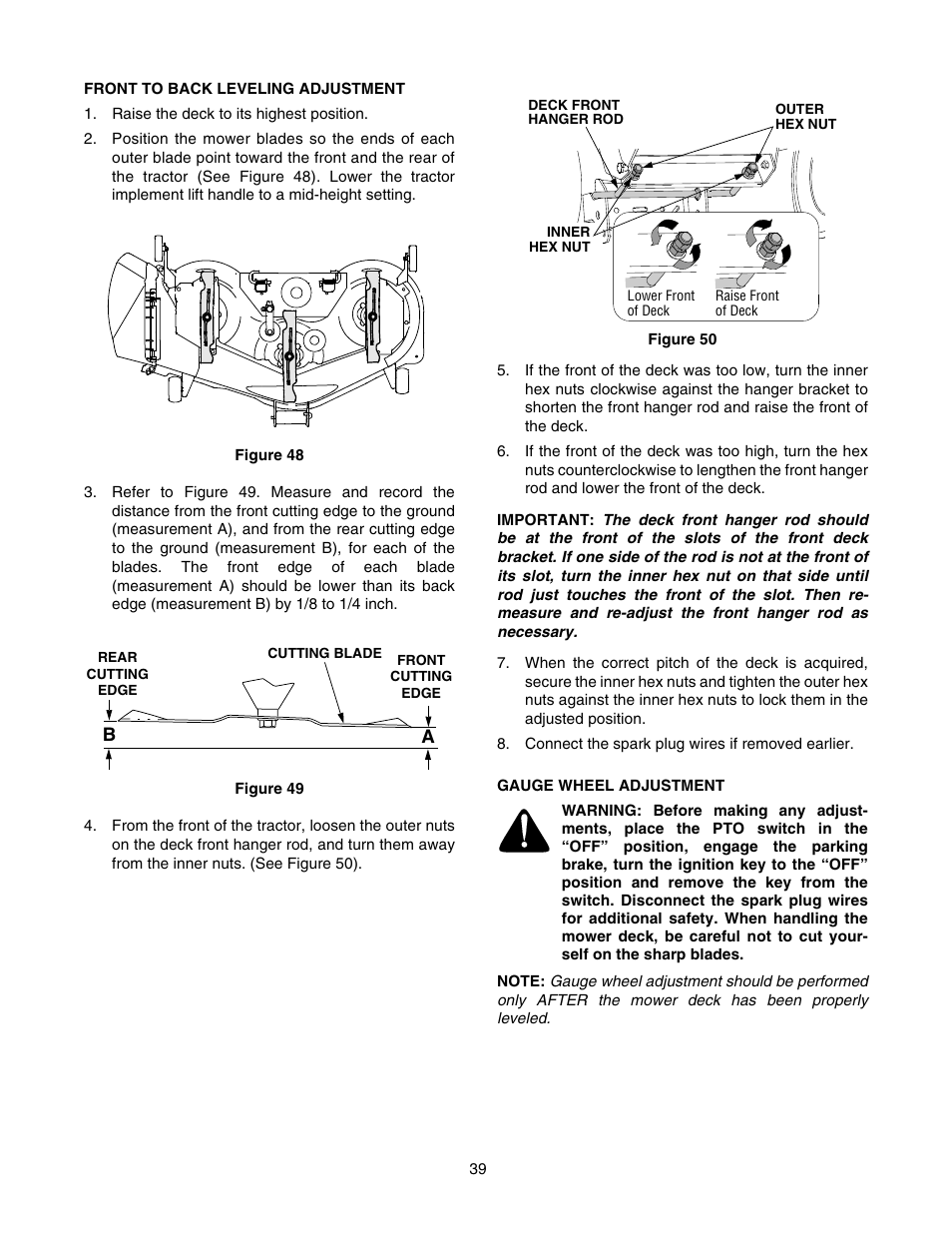 Cub Cadet GT-2550 User Manual | Page 39 / 56