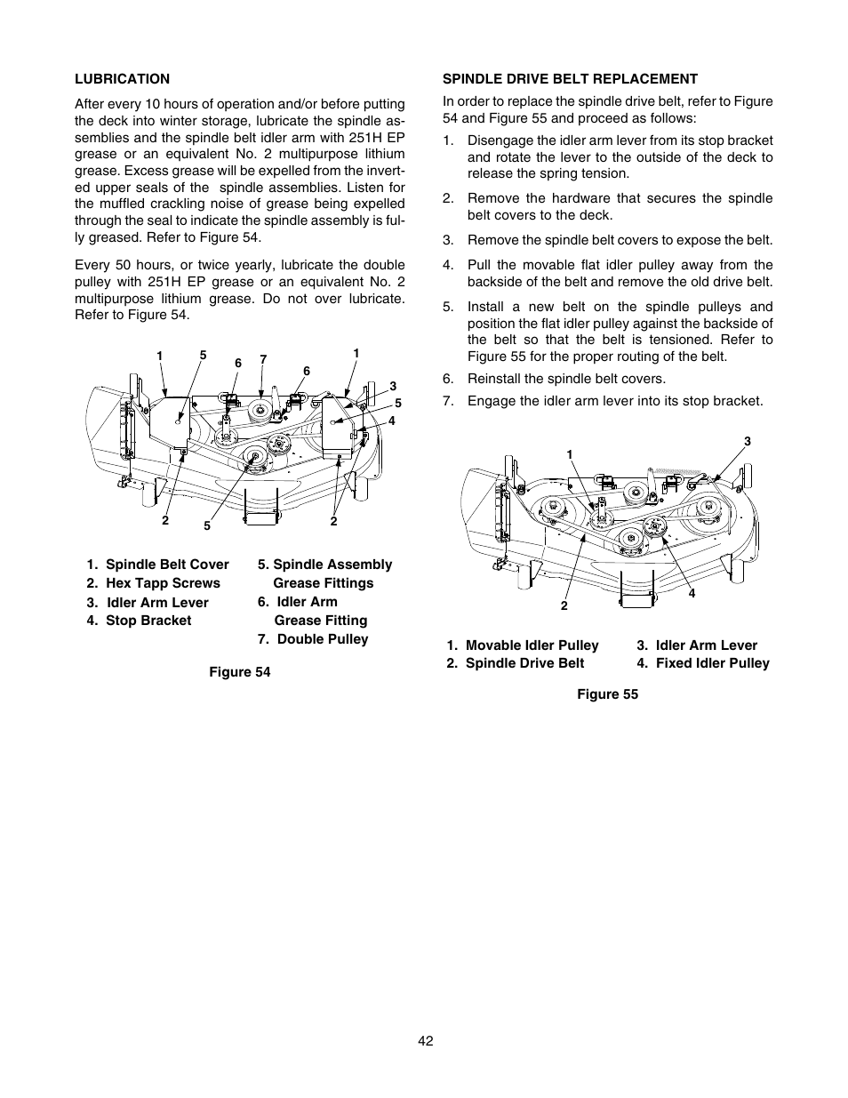 Cub Cadet GT-2550 User Manual | Page 42 / 56