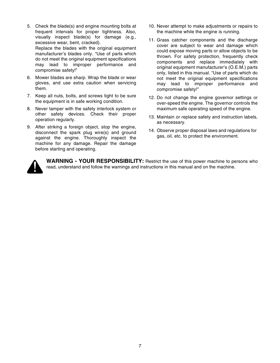Cub Cadet GT-2550 User Manual | Page 7 / 56