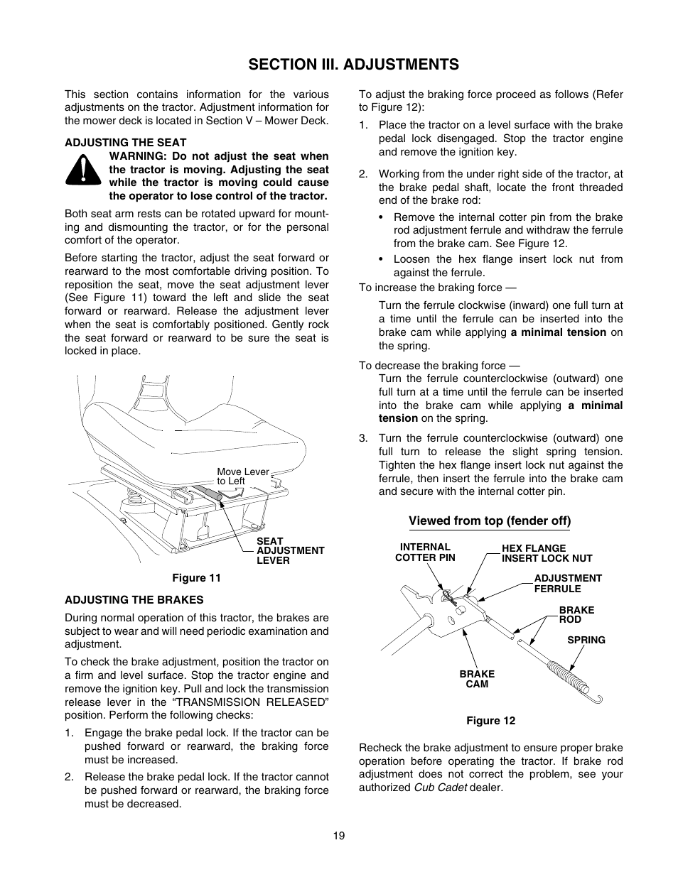 Cub Cadet GT-2554 User Manual | Page 19 / 56