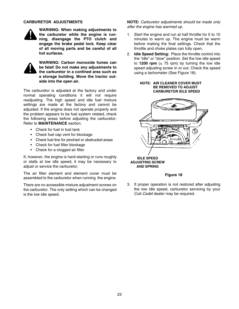 Cub Cadet GT-2554 User Manual | Page 23 / 56