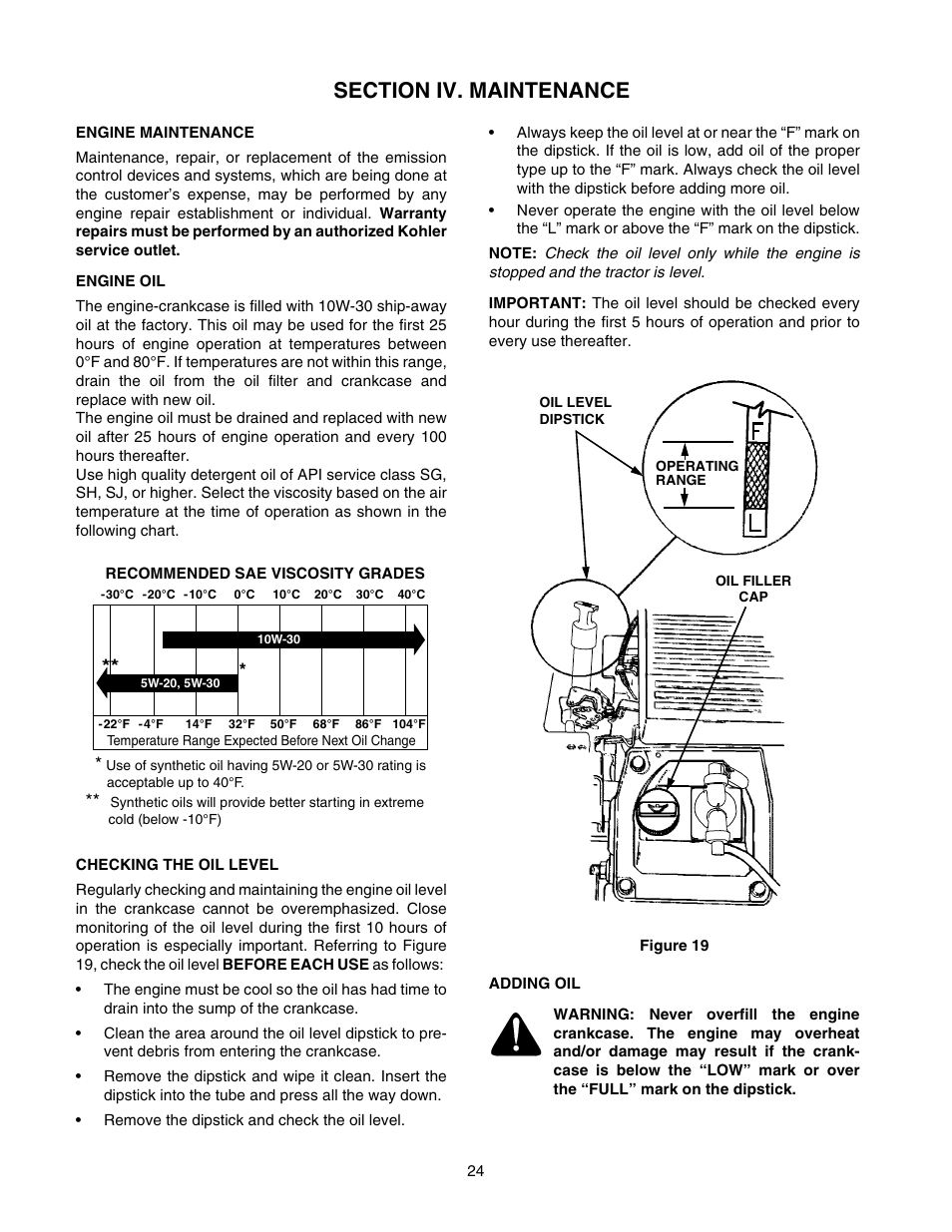 Cub Cadet GT-2554 User Manual | Page 24 / 56